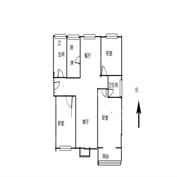 北郡小区（B区）3室2厅2卫123㎡