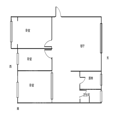 双大公司家属楼3室2厅1卫120㎡