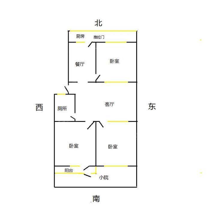 经贸委宿舍楼（小王庄）3室2厅1卫101㎡