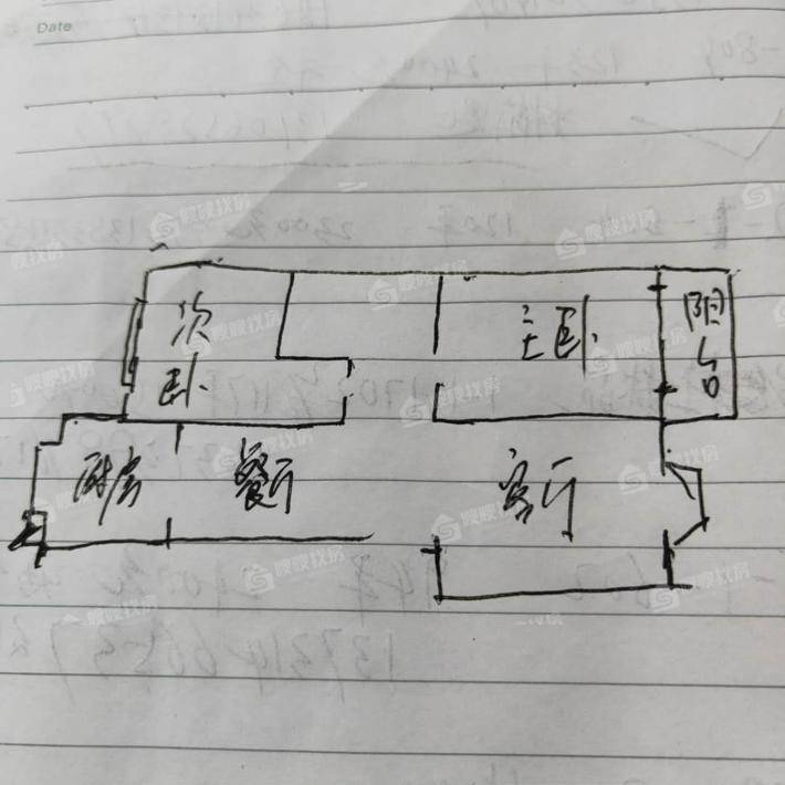 通泰小区（中华北大街128号）2室2厅2卫105㎡