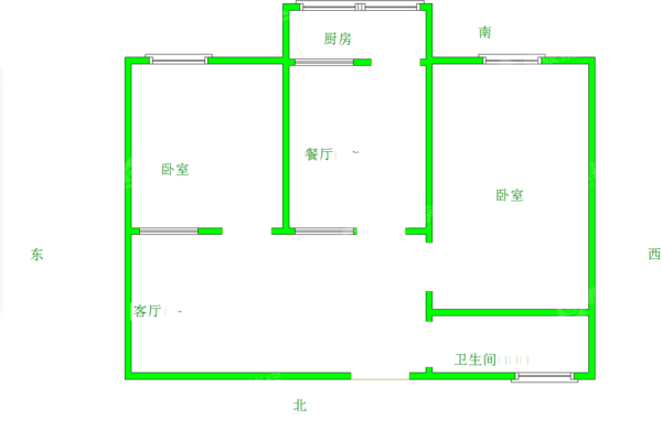 沧运集团宿舍（狮城商场附近）2室1厅1卫69㎡