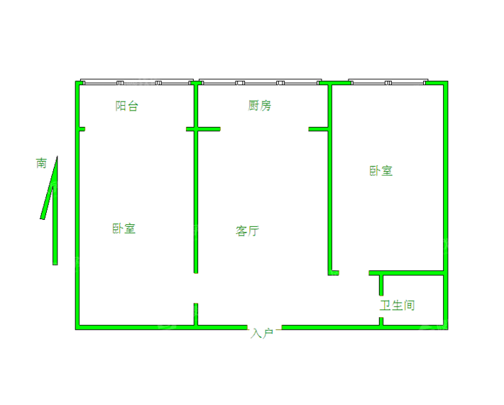 朝阳园（泰华街80号）2室1厅1卫87㎡