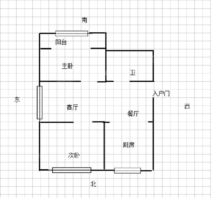 御景家园2室2厅1卫79㎡