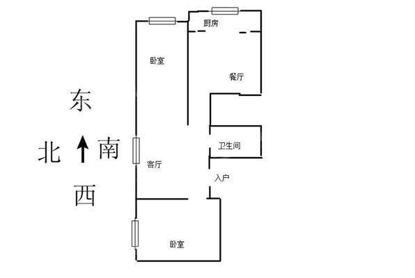 南园小区东组团路东2室1厅1卫63㎡