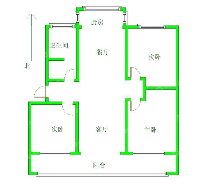 市交警小区（祁孟庄）3室2厅1卫120㎡