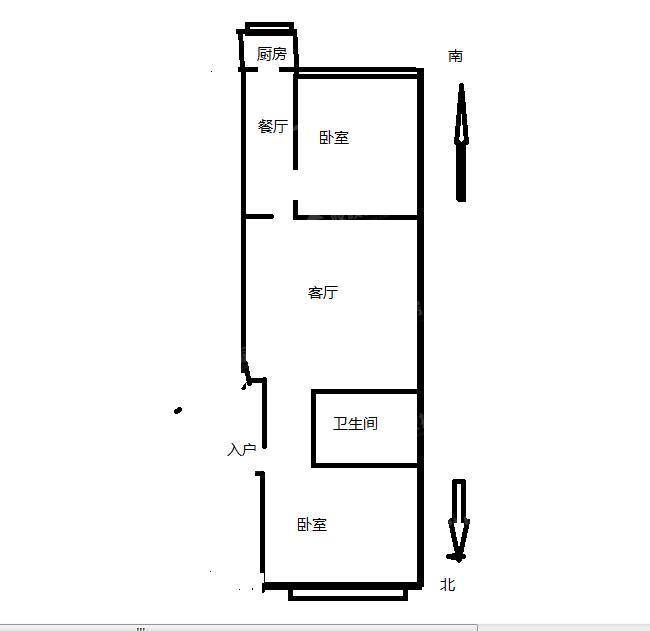 佟山南小区（东组团）2室1厅1卫55㎡