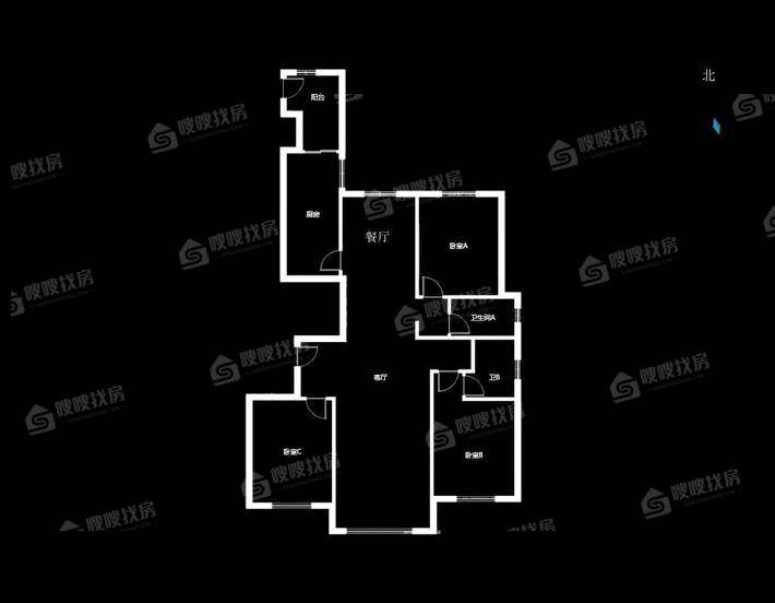 奥北公元（二期）3室2厅2卫141㎡