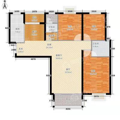 瑞城B区3室2厅2卫135㎡