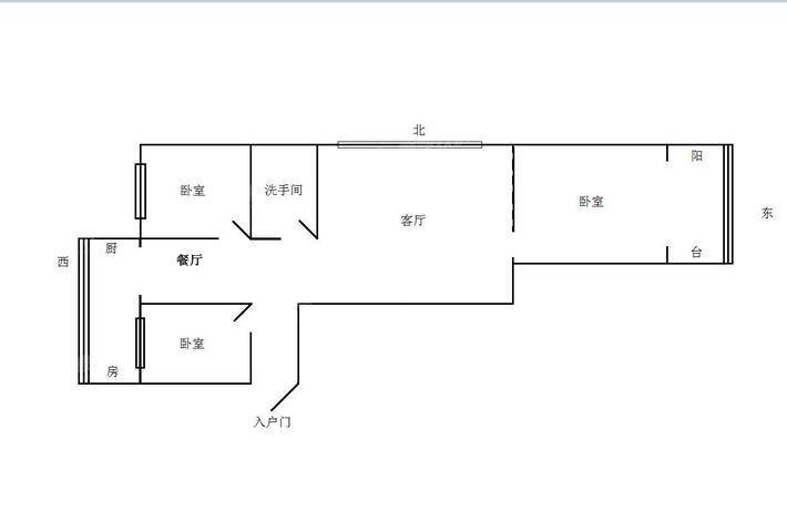 富家花园3室1厅1卫84㎡