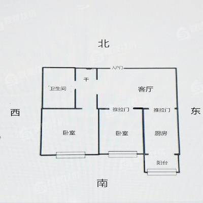 金鼎领域2室2厅1卫74㎡