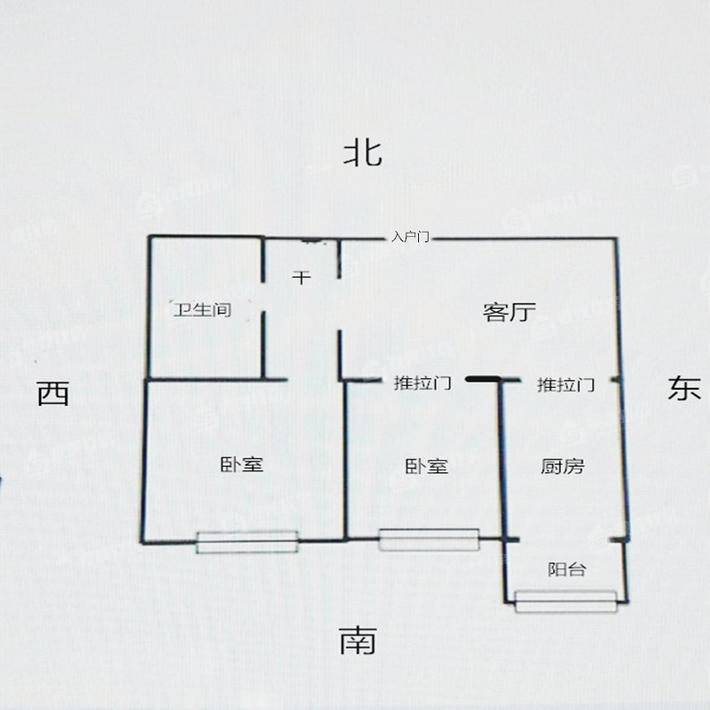 金鼎领域2室2厅1卫74㎡