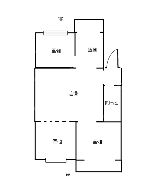 老粮（食）市北山小区2室1厅1卫55㎡