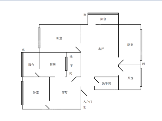 新居宅小区3室2厅2卫88㎡