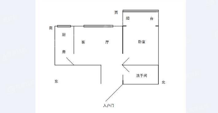 卓越祥园1室1厅1卫66㎡