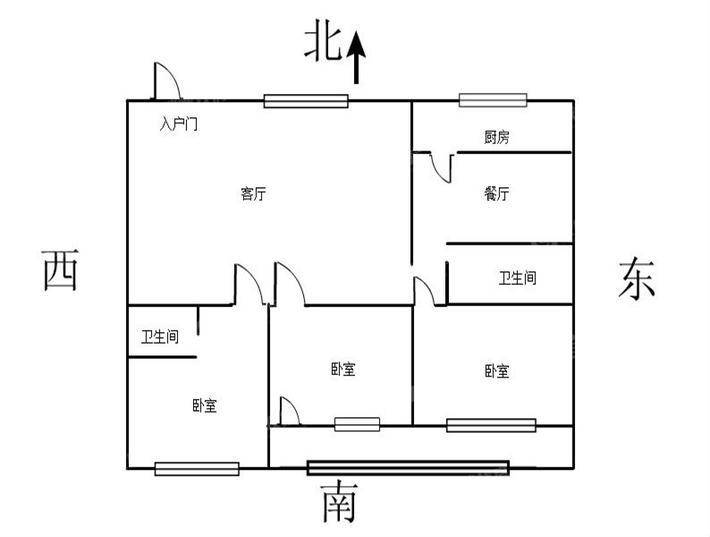 国税局宿舍楼（御河新城南）3室2厅2卫130㎡