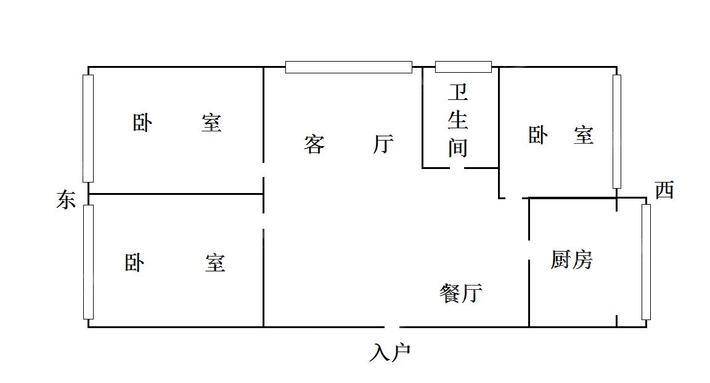 万华小区B区3室2厅1卫86㎡