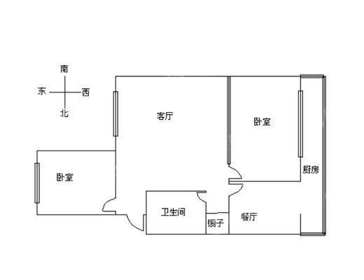 南兴隆东车市花园小区2室1厅1卫60㎡