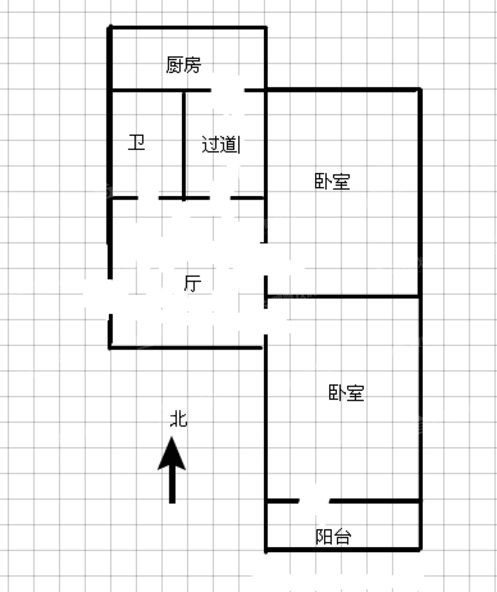 高柱小区2室1厅1卫58㎡