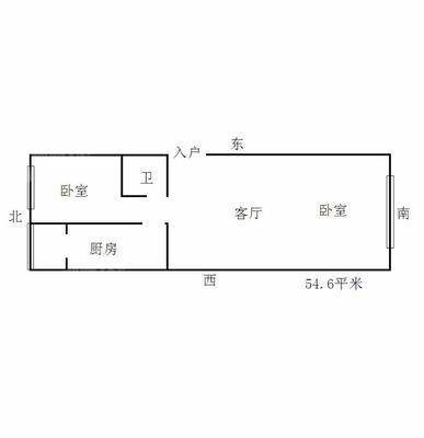 大佟沟小区2室1厅1卫54㎡