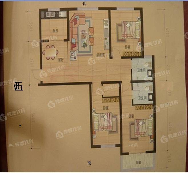 凤凰城（A区）3室2厅2卫126㎡