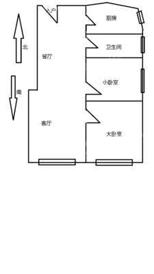 宝鼎花园二期2室2厅1卫91㎡