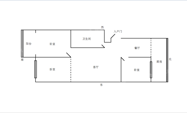 富丽花园3室1厅1卫104㎡