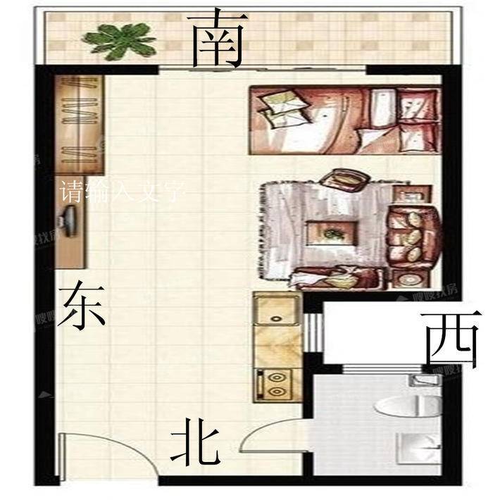 世茂国际1室1厅1卫53㎡