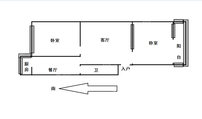 附属医院小区（家属楼2室1厅1卫52㎡