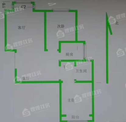 荣盛阿尔卡迪亚新儒苑2室2厅1卫95㎡