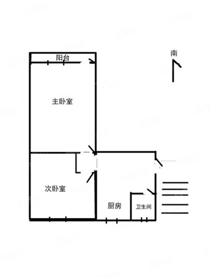 棉四生活区2室1厅1卫48㎡