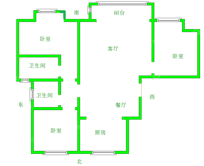 荣盛香堤荣府3室2厅2卫139㎡