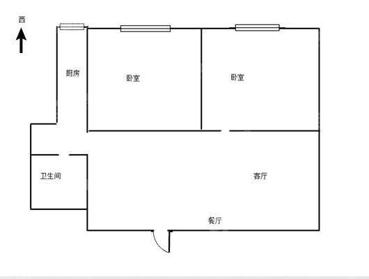 荣信大厦2室1厅1卫80㎡