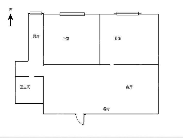 荣信大厦2室1厅1卫80㎡