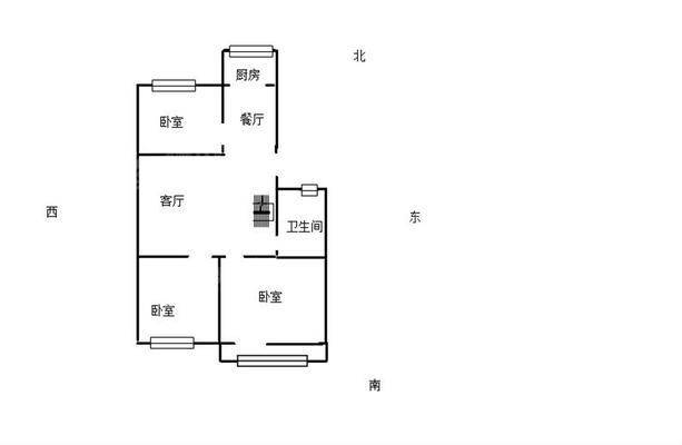 中心家园3室2厅1卫92㎡