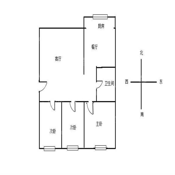 干休所宿舍（曙光街颐和家园东侧）3室2厅1卫120㎡