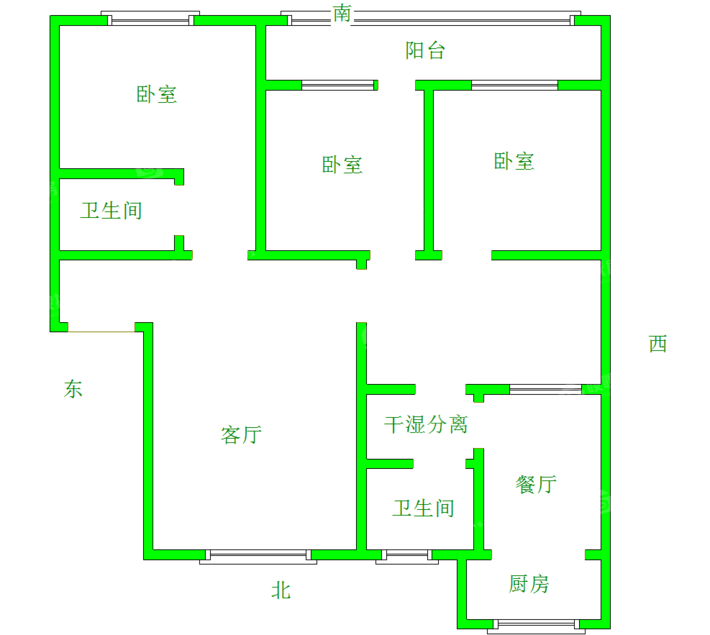 一建小区3室2厅2卫150㎡