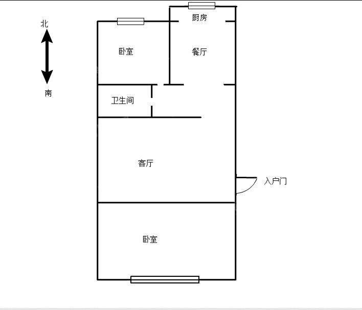 小北沟花园小区2室2厅1卫63㎡