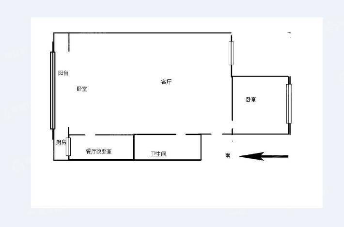 南兴隆花园小区2室1厅1卫64㎡