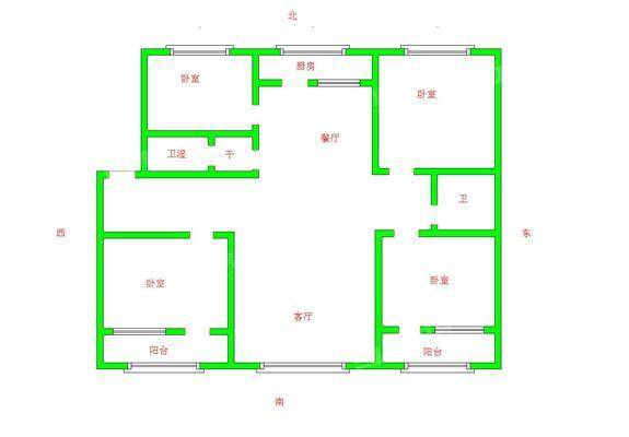 市社小区4室2厅2卫153㎡