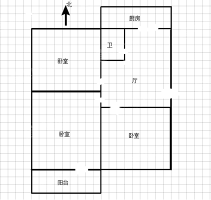 联强小区3室1厅1卫76㎡