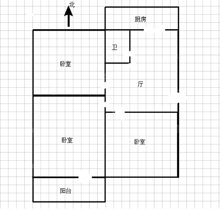 联强小区3室1厅1卫76㎡