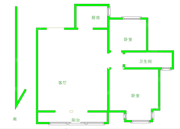 世纪家园2室2厅1卫97㎡