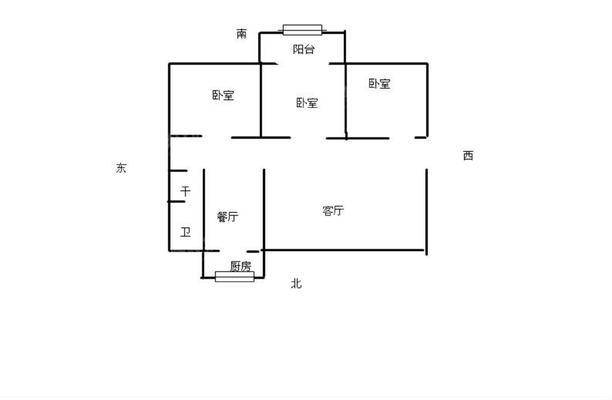 红阳小区3室2厅1卫89㎡