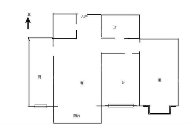 福郡小区2室2厅1卫83㎡