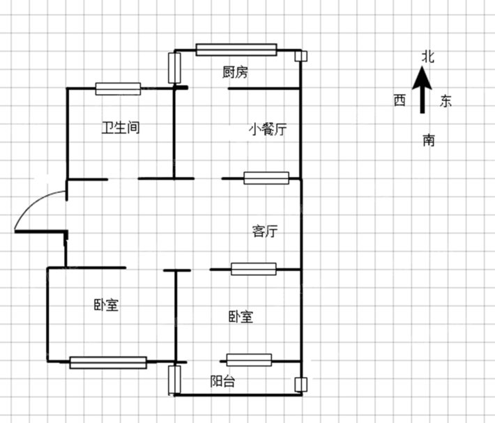 中行宿舍（维明路）2室1厅1卫77㎡
