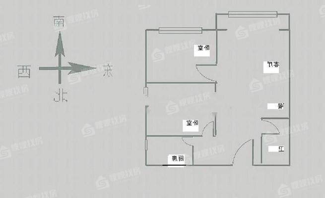 恒大城（拆迁房）2室2厅1卫95㎡