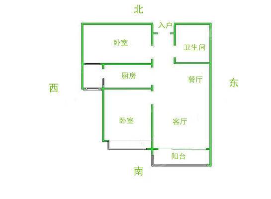 恒大城（商品房）2室2厅1卫95㎡