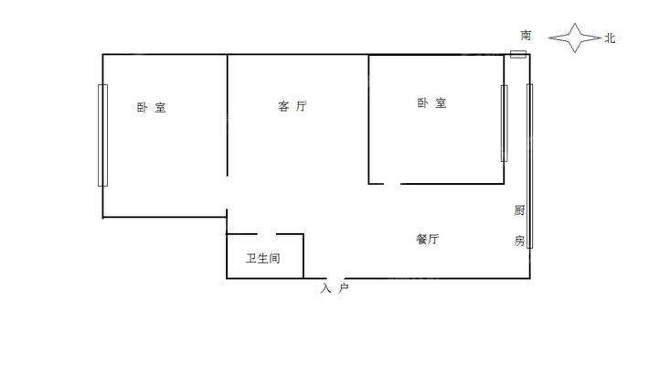 桃李街千斤顶家属楼2室1厅1卫56㎡