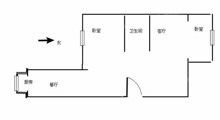 华富苑小区2室1厅1卫65㎡