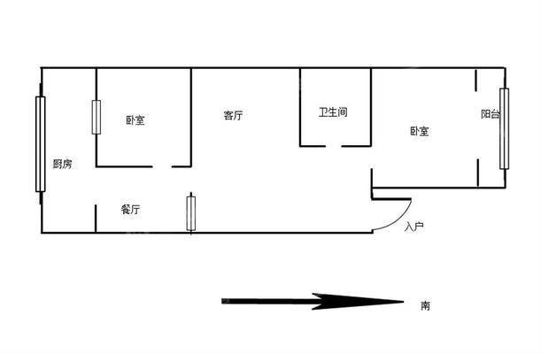 新粮市北山小区2室1厅1卫61㎡